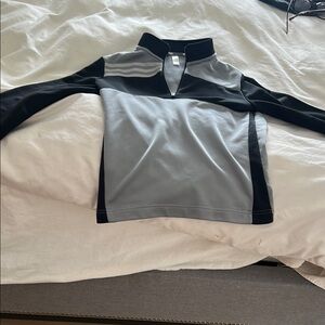 adidas Silver and Gray Polo Jersey boys M